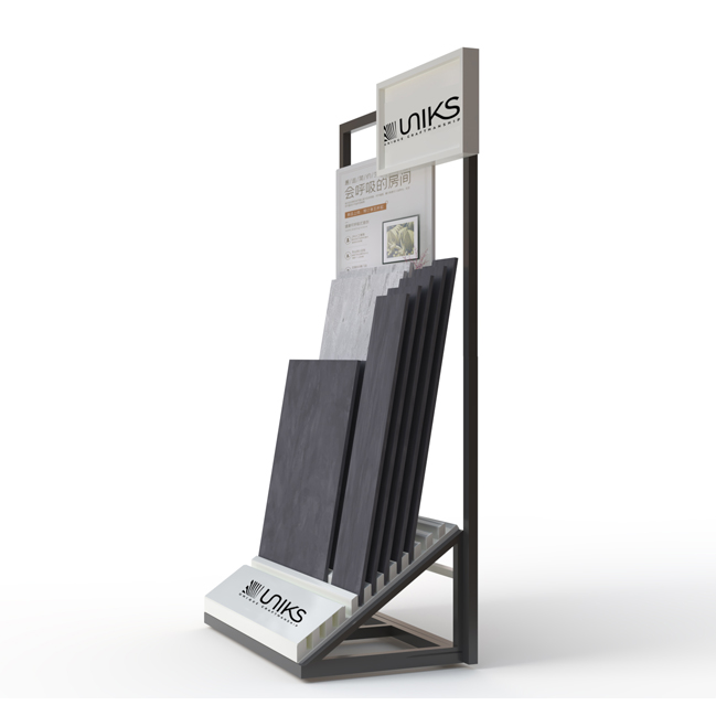 Porcelain brick rack against wall